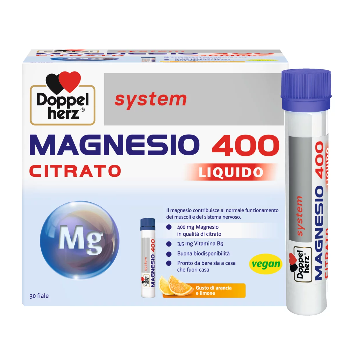 Doppelherz system MAGNESIO 400 LIQUIDO Vista frontal