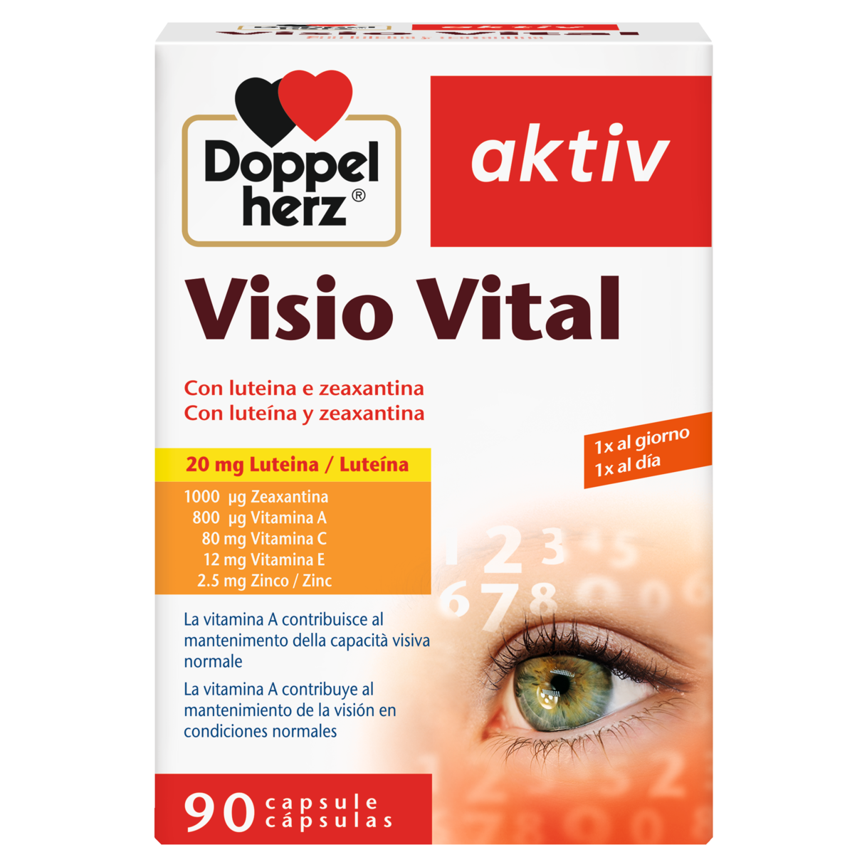 Illustration of the product packaging Doppelherz aktiv Visio Vital front view