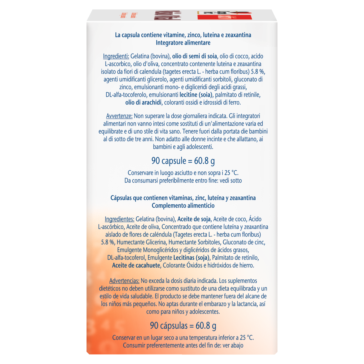 Illustration of the product packaging Doppelherz aktiv Visio Vital side view right