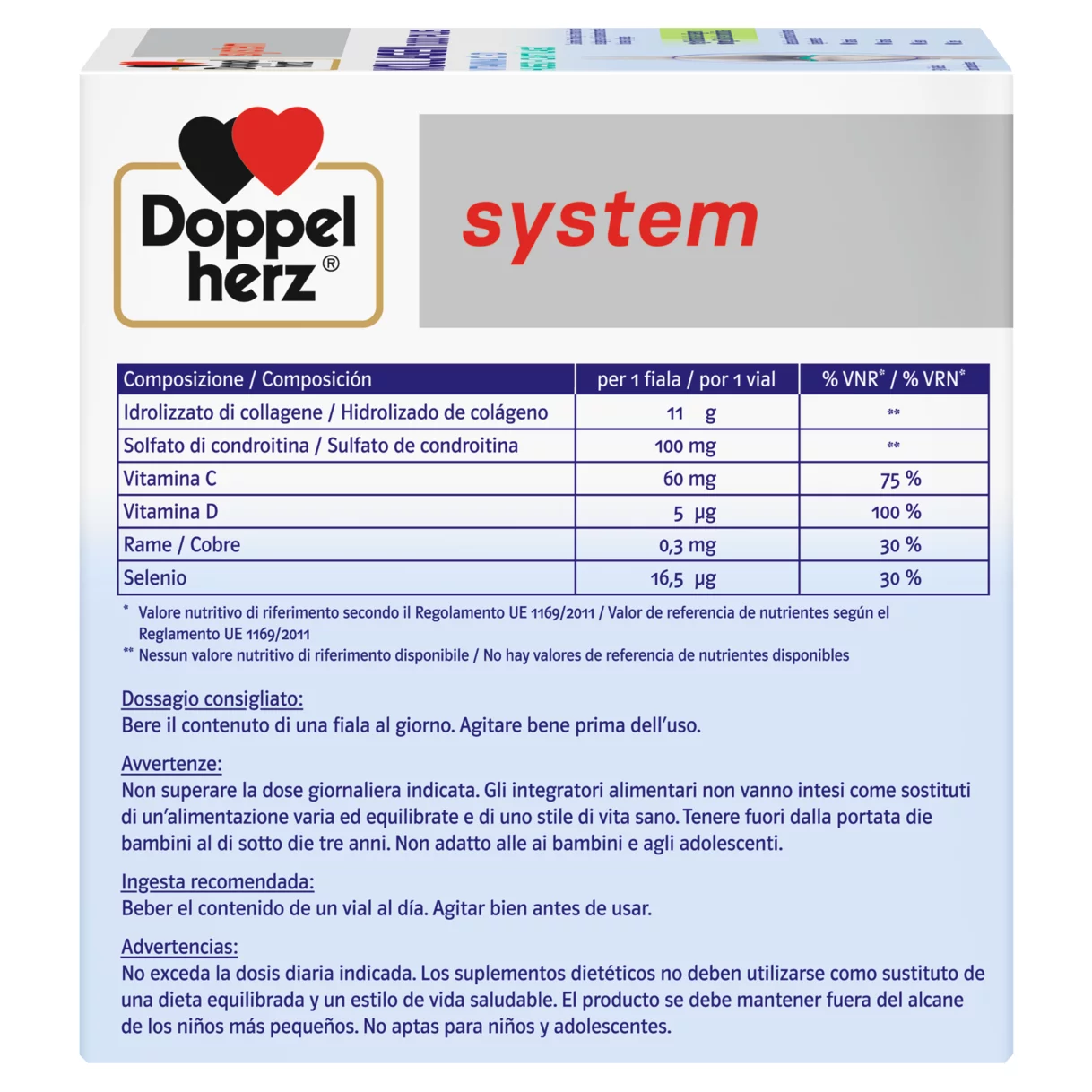 Doppelherz system KOLLAGEN 11.000 PLUS Vista lateral izquierda