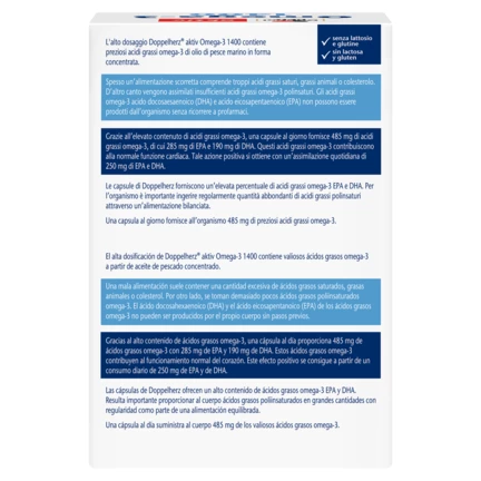 Doppelherz aktiv Omega-3 1400 Vista trasera