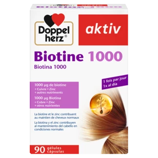 Doppelherz aktiv Biotine 1000 Vista frontal