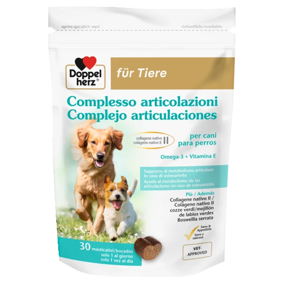 Doppelherz para animales Complejo articulaciones para perros Vista frontal