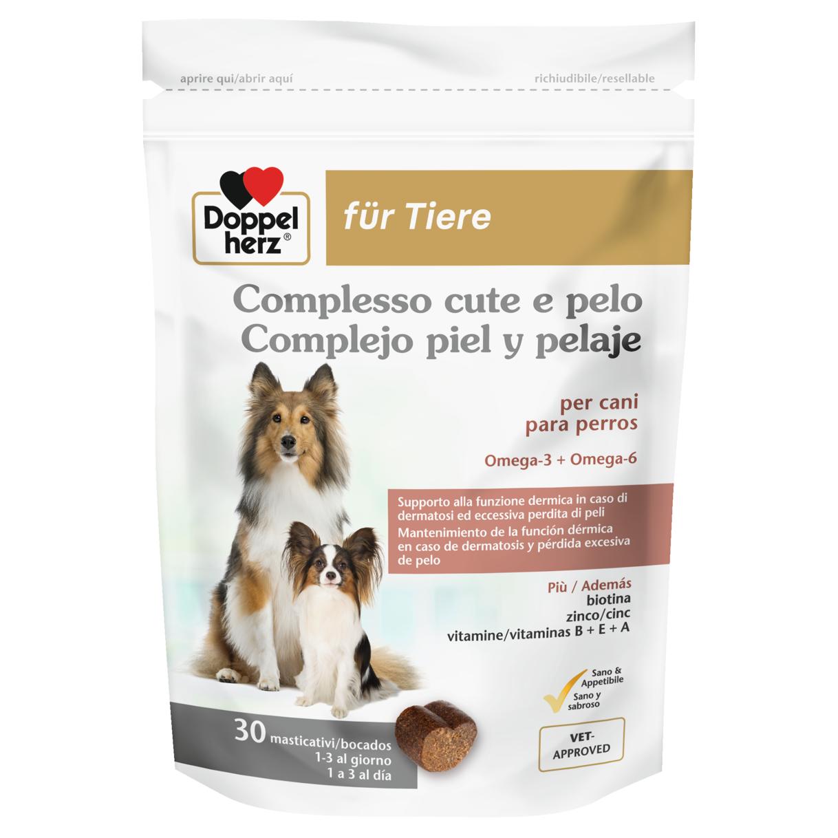 Complejo piel y pelaje para perros